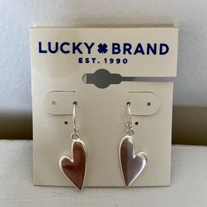 NWT Lucky Brand Heart Shaped Dangle Earrings